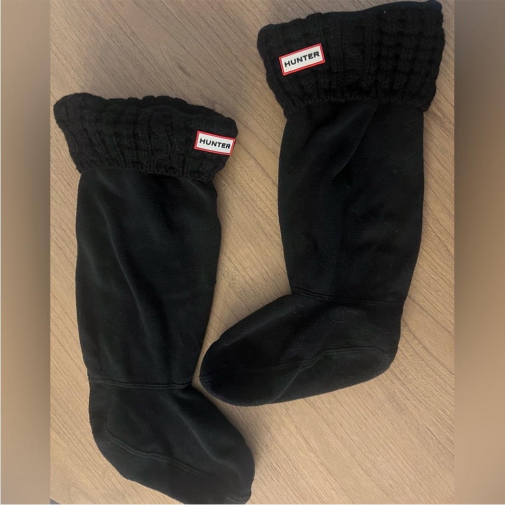 HUNTER Original Tall Cable Knit Women's Boot Socks black| new without box